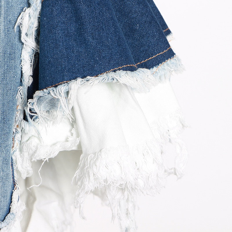 HANNA DENİM PATCHWORK YELEK
