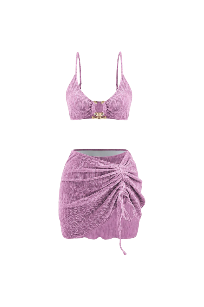 MARTİNİ LİLA BİKİNİ & ETEK SET