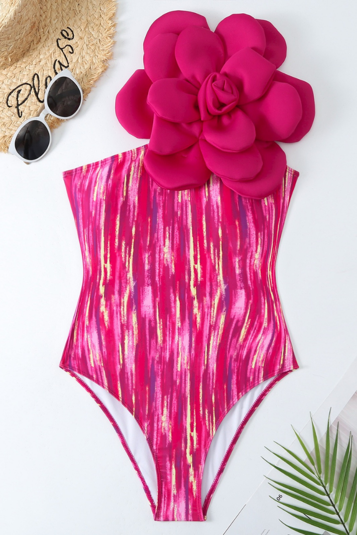 ROSA 3D ÇİÇEKLİ BODYSUIT MAYO