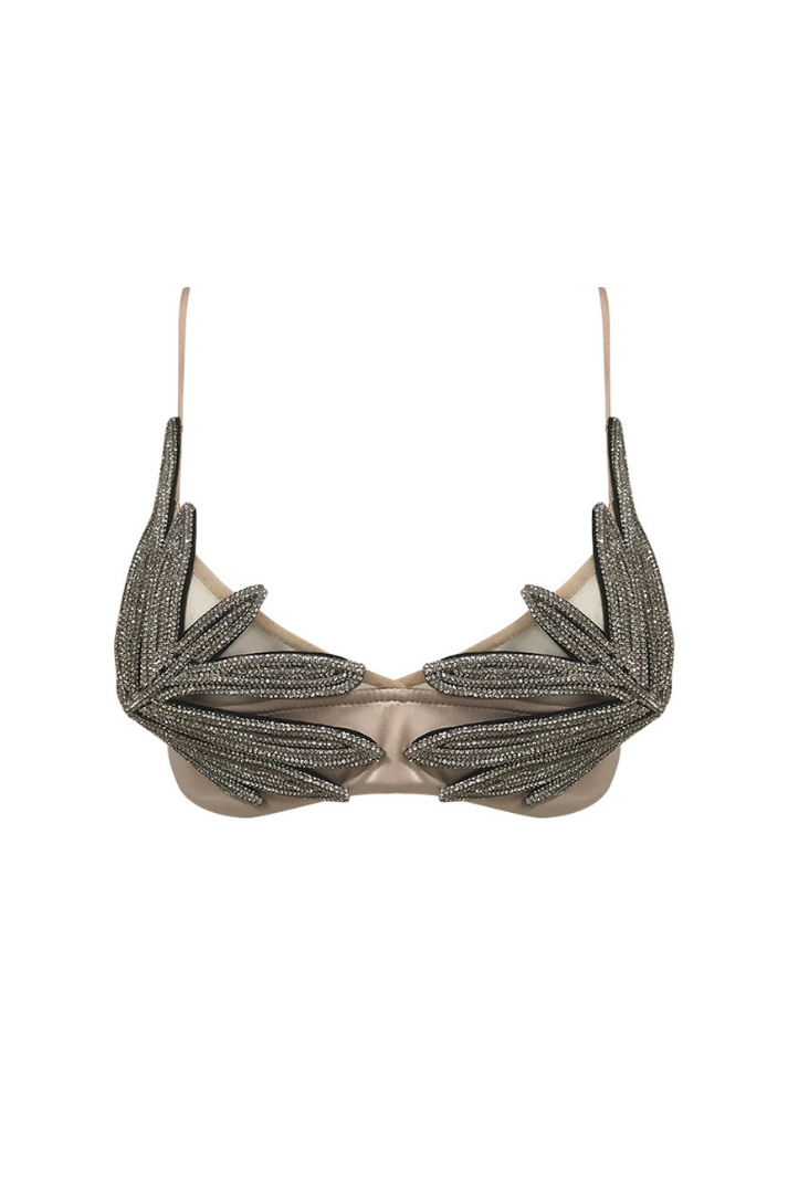 LARA TAŞLI YAPRAK SÜSLEME BRALET