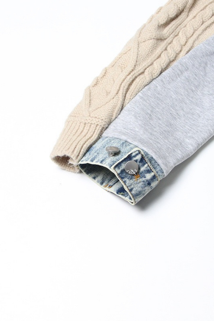 JENNA PATCHWORK ÖRGÜ KAZAK