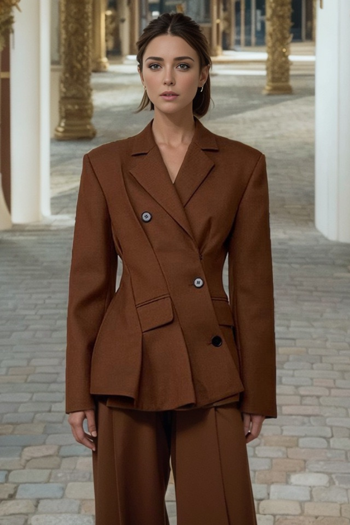 AVRİL KRUVAZE PİLELİ BLAZER CEKET