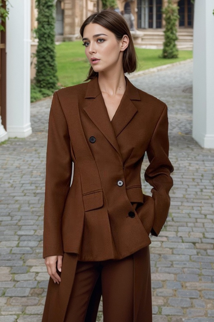 AVRİL KRUVAZE PİLELİ BLAZER CEKET