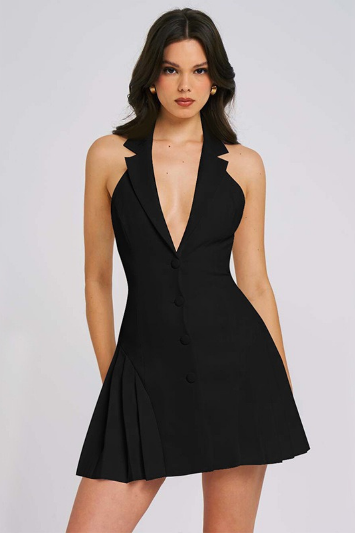 JULİA HALTER YAKA BLAZER MİNİ ELBİSE