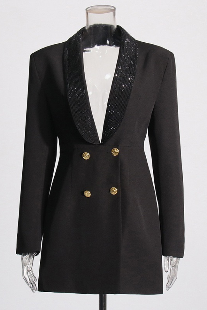 SYLVİA DEKOLTELİ MİNİ BLAZER CEKET ELBİSE