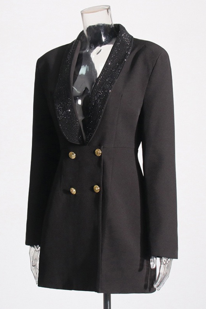SYLVİA DEKOLTELİ MİNİ BLAZER CEKET ELBİSE