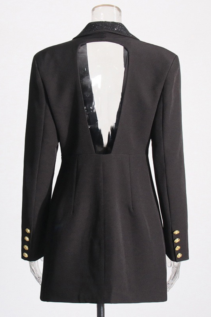 SYLVİA DEKOLTELİ MİNİ BLAZER CEKET ELBİSE
