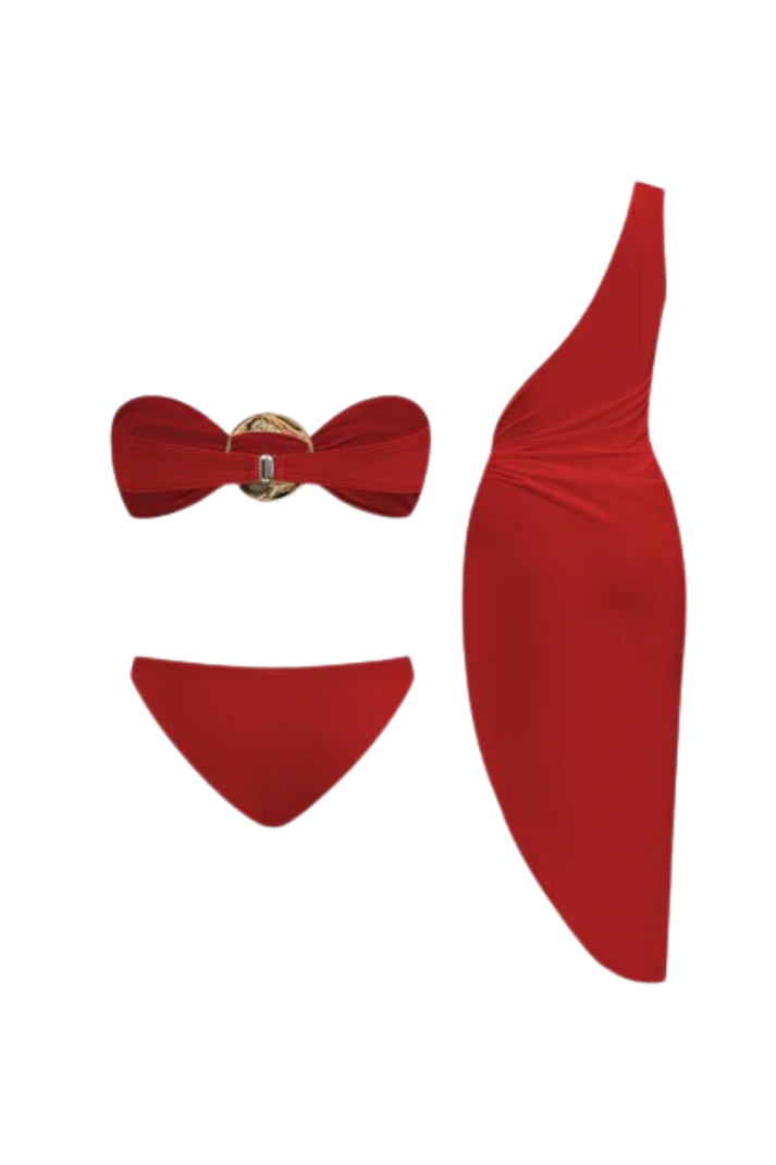 WİLL RED BİKİNİ TAKIMI & PAREO SET