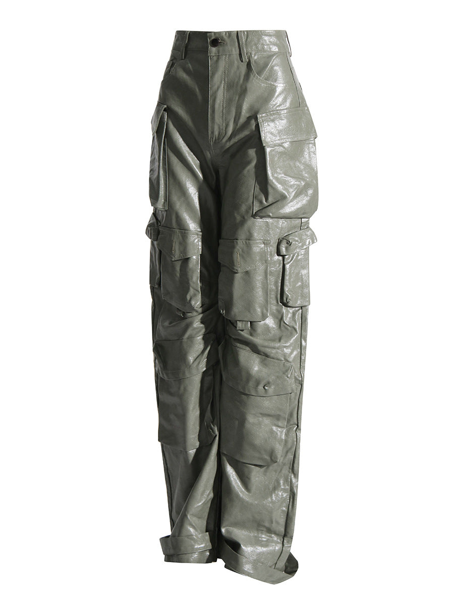 CHARLOT DERİ KARGO PANTOLON