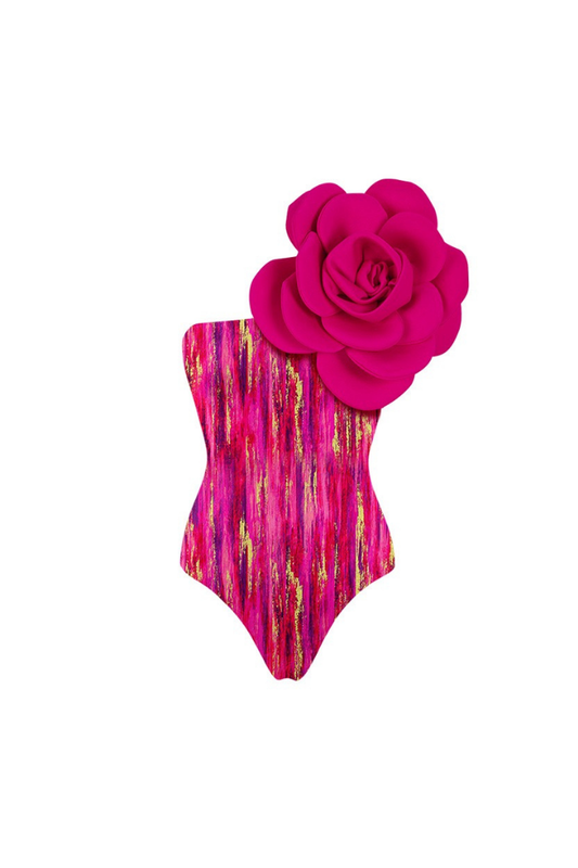 ROSA 3D ÇİÇEKLİ BODYSUIT MAYO