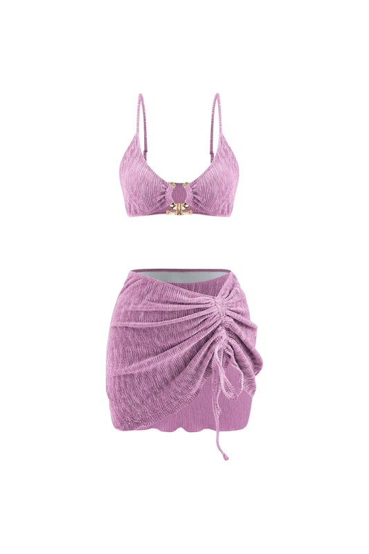 MARTİNİ LİLA BİKİNİ & ETEK SET