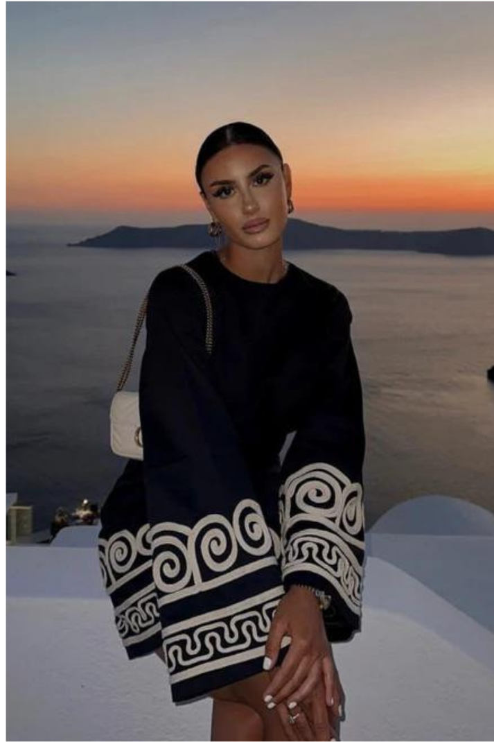 RAQUEL NAKIŞLI MİNİ ELBİSE