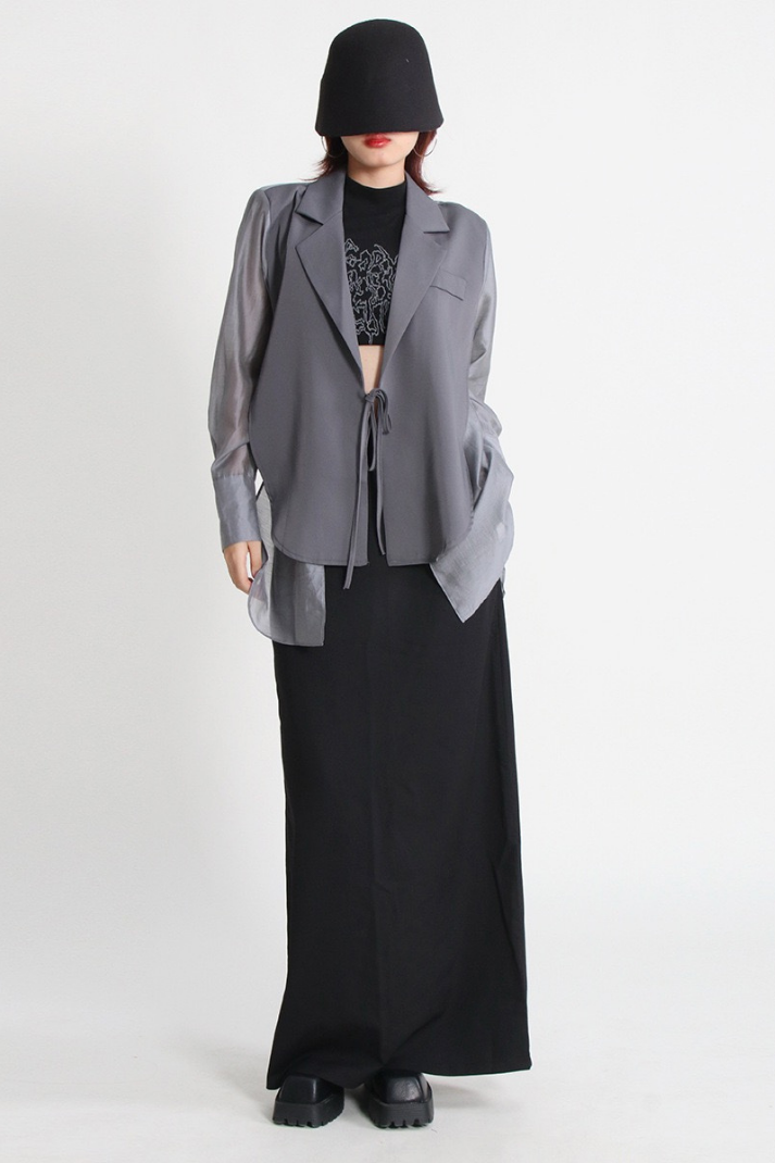 AZURA TÜL KARIŞIMLI BLAZER CEKET