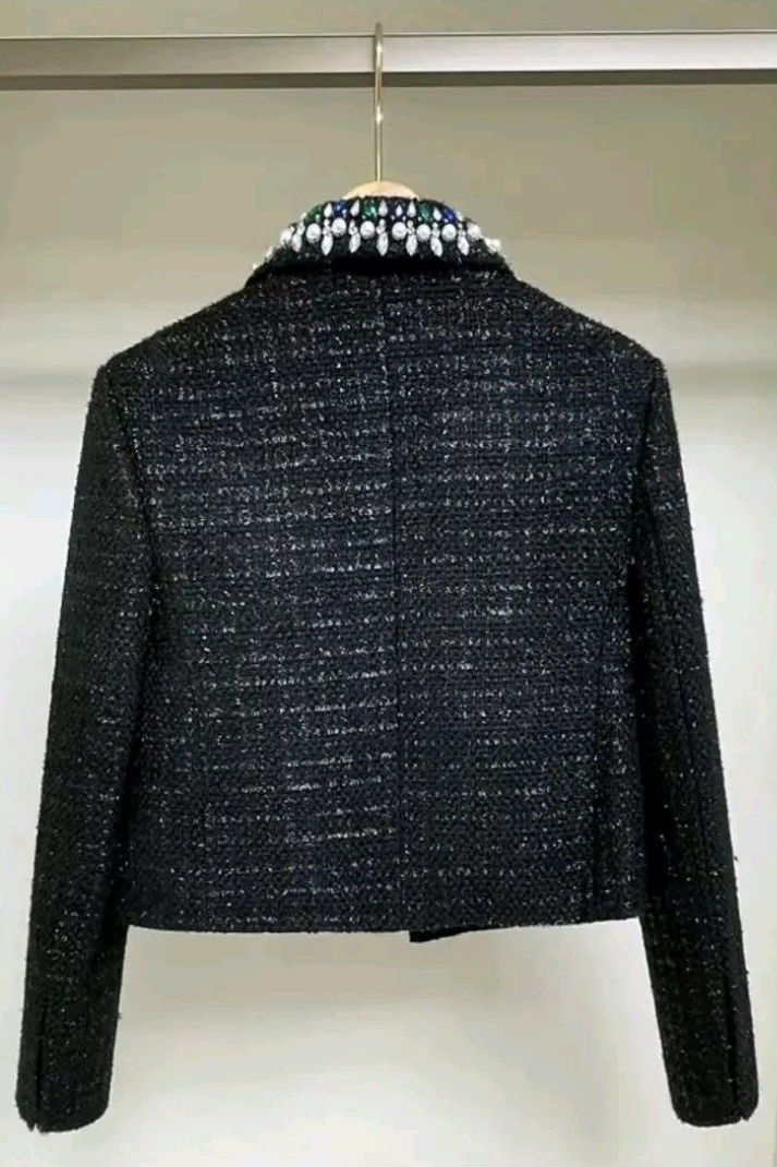 ISIDORA TAŞ SÜSLEMELİ TÜVİT KISA CEKET