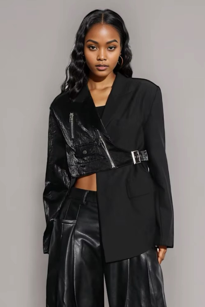 LENORA PATCHWORK TASARIM BLAZER CEKET