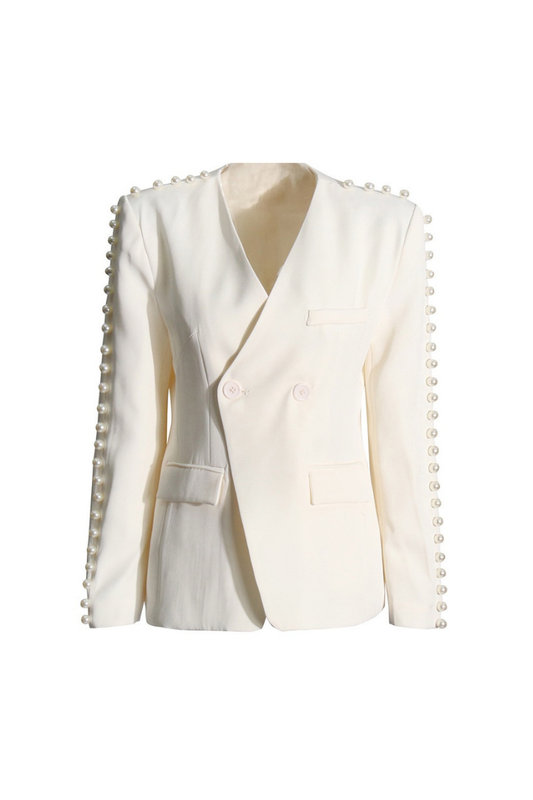 PERLA İNCİ SÜSLEMELİ BLAZER CEKET