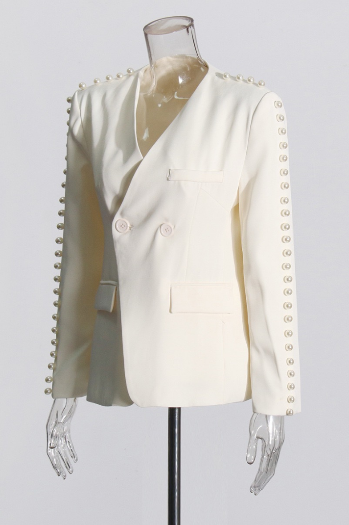 PERLA İNCİ SÜSLEMELİ BLAZER CEKET