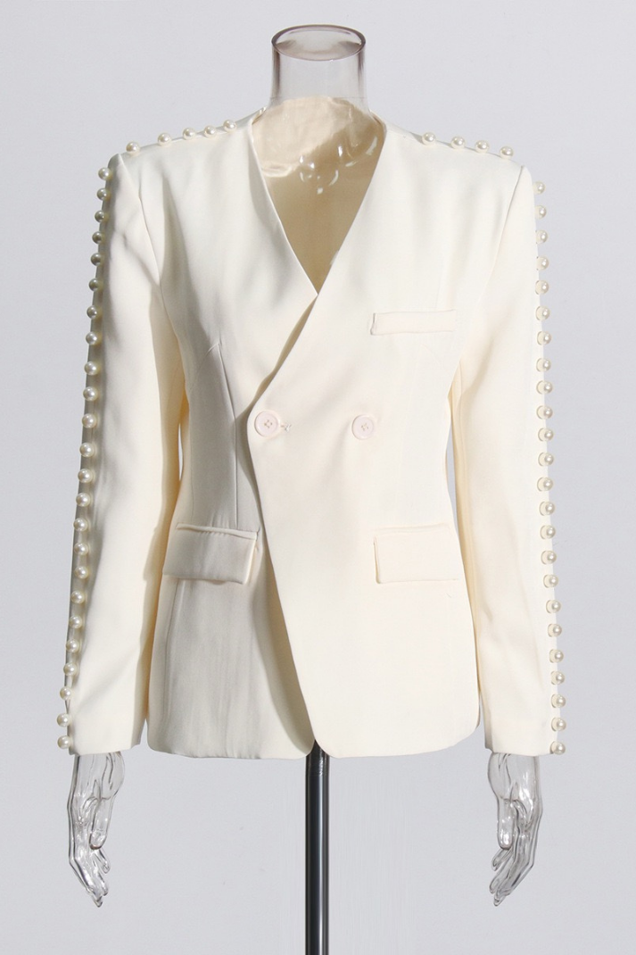 PERLA İNCİ SÜSLEMELİ BLAZER CEKET